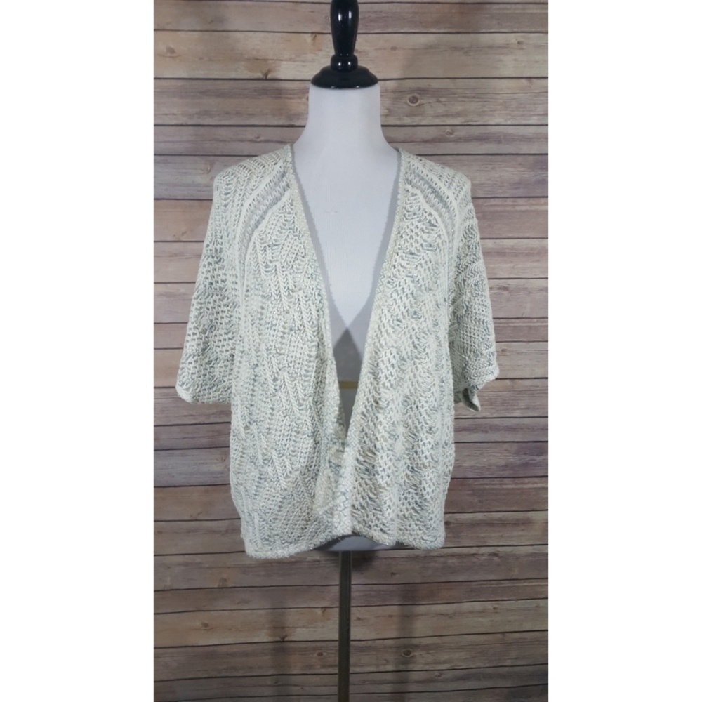 Lucky Brand XS S Blue knit sweater short cardigan